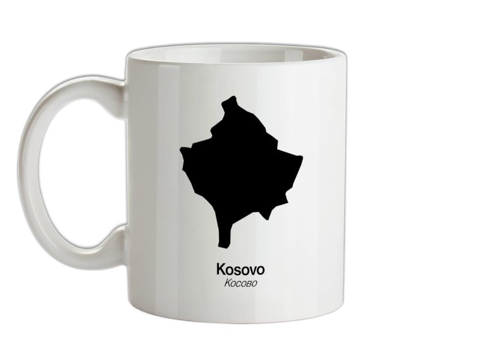 Kosovo Silhouette Ceramic Mug