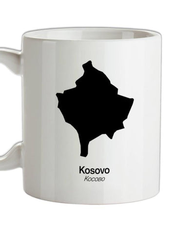 Kosovo Silhouette Ceramic Mug