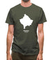 Kosovo Silhouette Mens T-Shirt