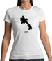 Laos Silhouette Womens T-Shirt