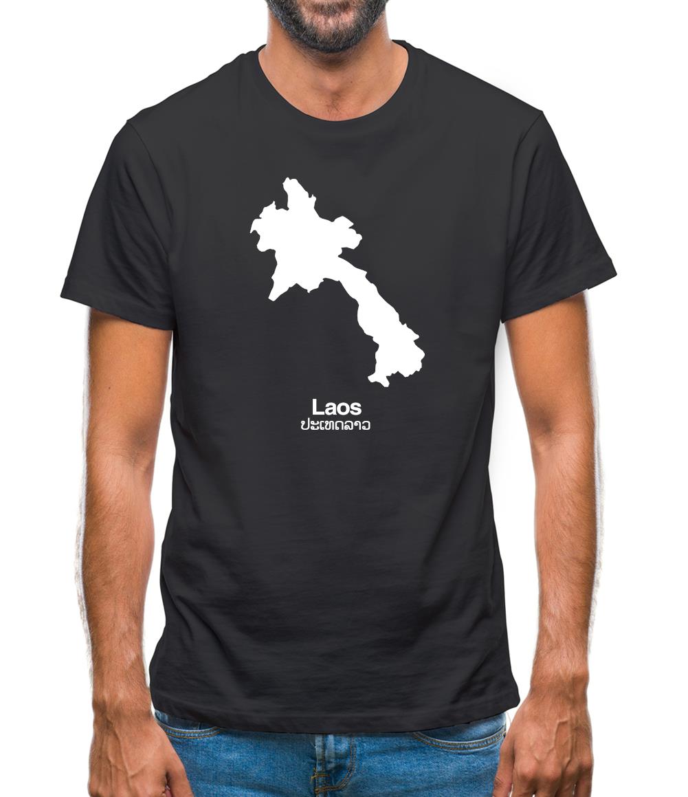 Laos Silhouette Mens T-Shirt