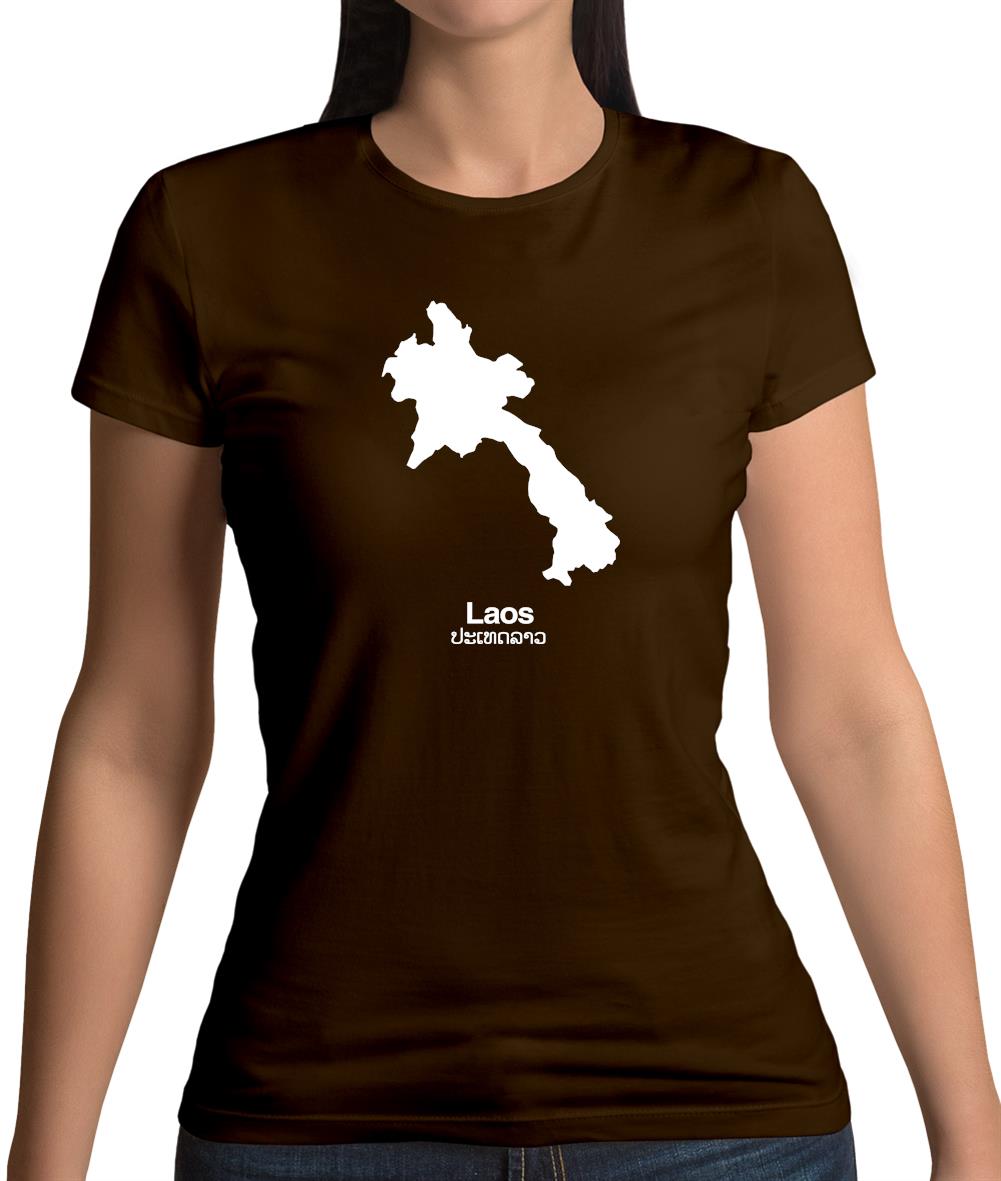 Laos Silhouette Womens T-Shirt