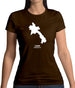 Laos Silhouette Womens T-Shirt