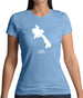 Laos Silhouette Womens T-Shirt