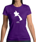 Laos Silhouette Womens T-Shirt