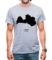 Latvia Silhouette Mens T-Shirt