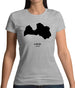 Latvia Silhouette Womens T-Shirt
