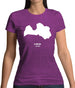 Latvia Silhouette Womens T-Shirt