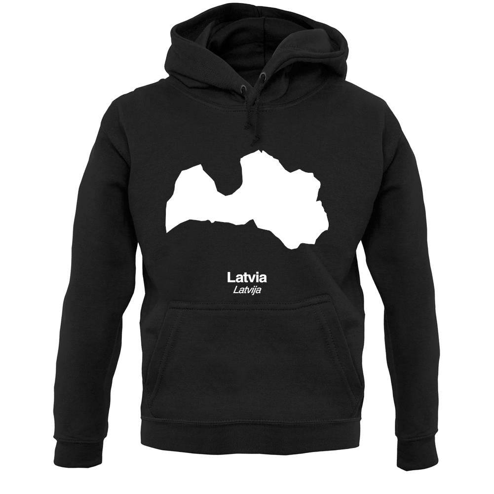 Latvia Silhouette Unisex Hoodie