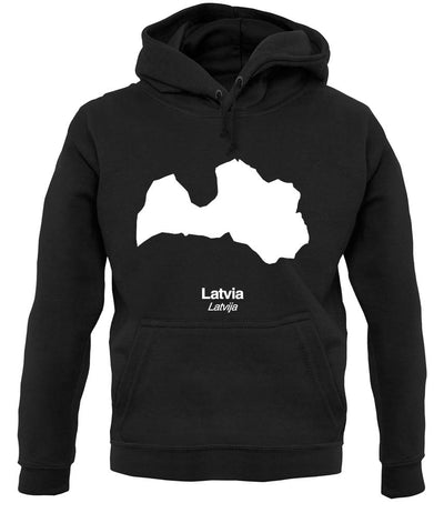 Latvia Silhouette unisex hoodie