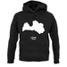 Latvia Silhouette unisex hoodie