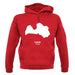 Latvia Silhouette unisex hoodie