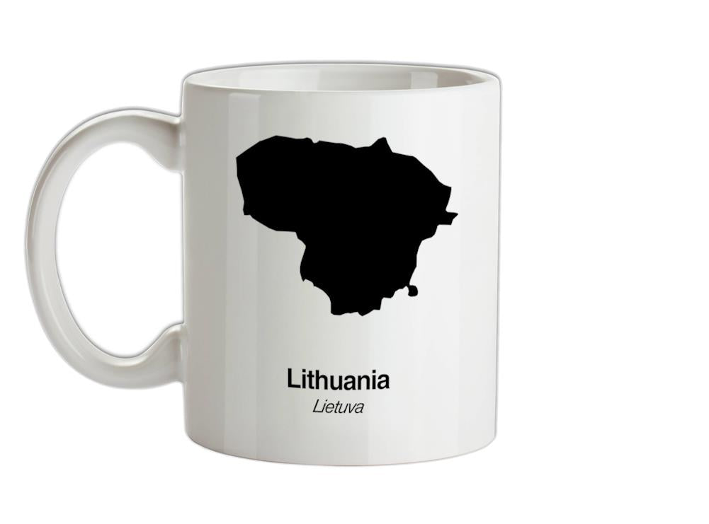 Lithuania Silhouette Ceramic Mug