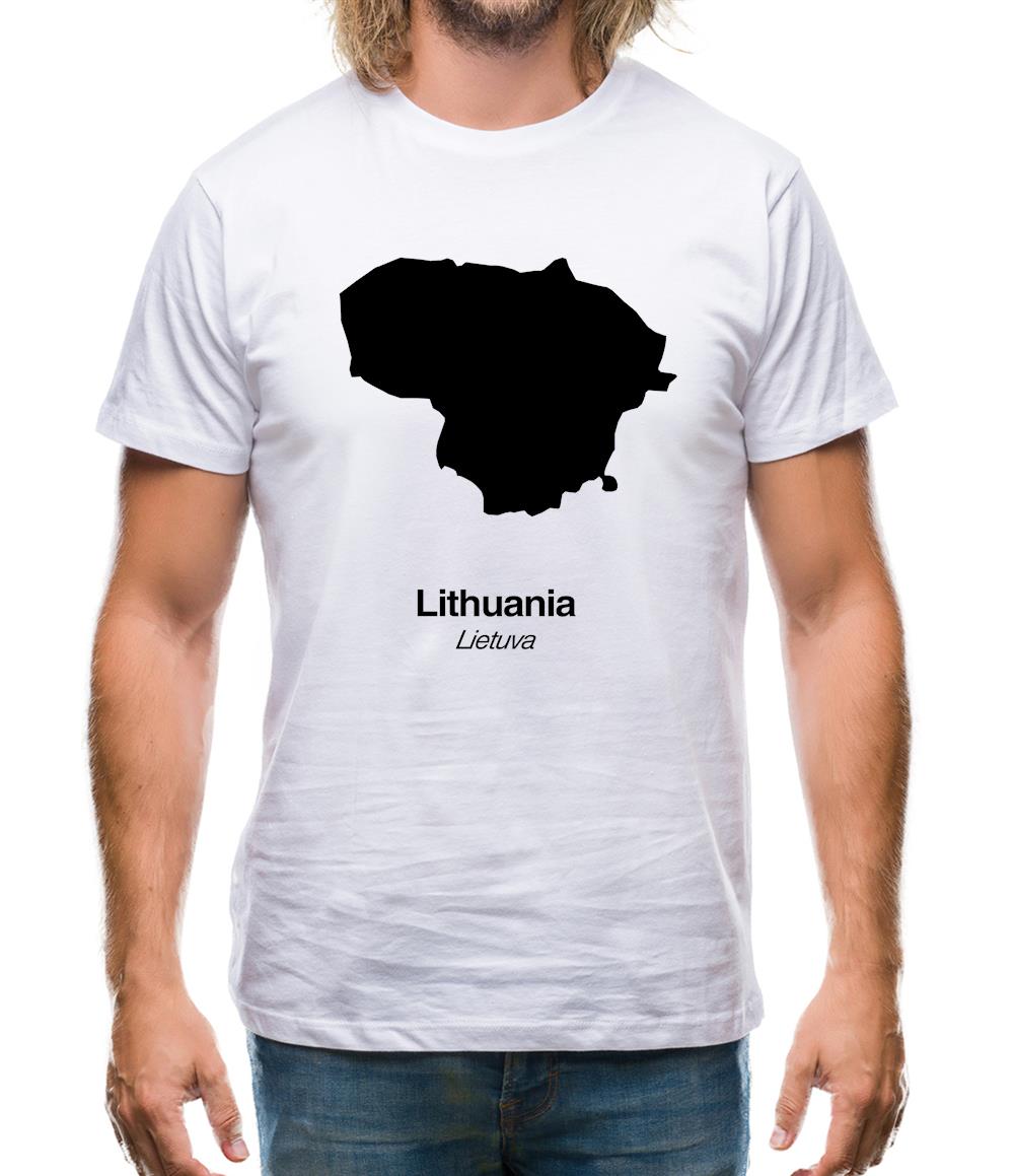 Lithuania Silhouette Mens T-Shirt
