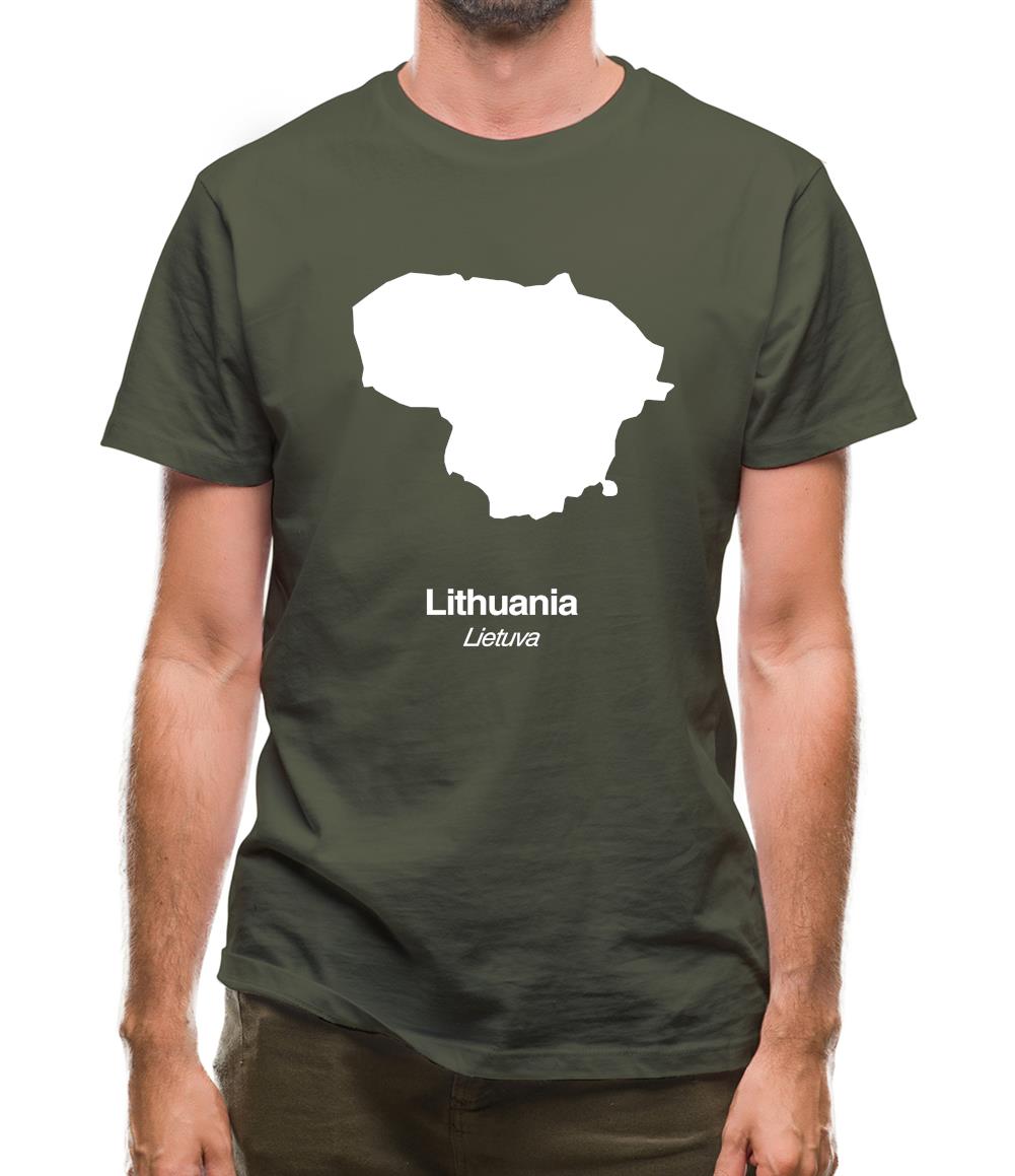 Lithuania Silhouette Mens T-Shirt