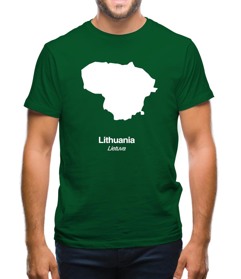 Lithuania Silhouette Mens T-Shirt