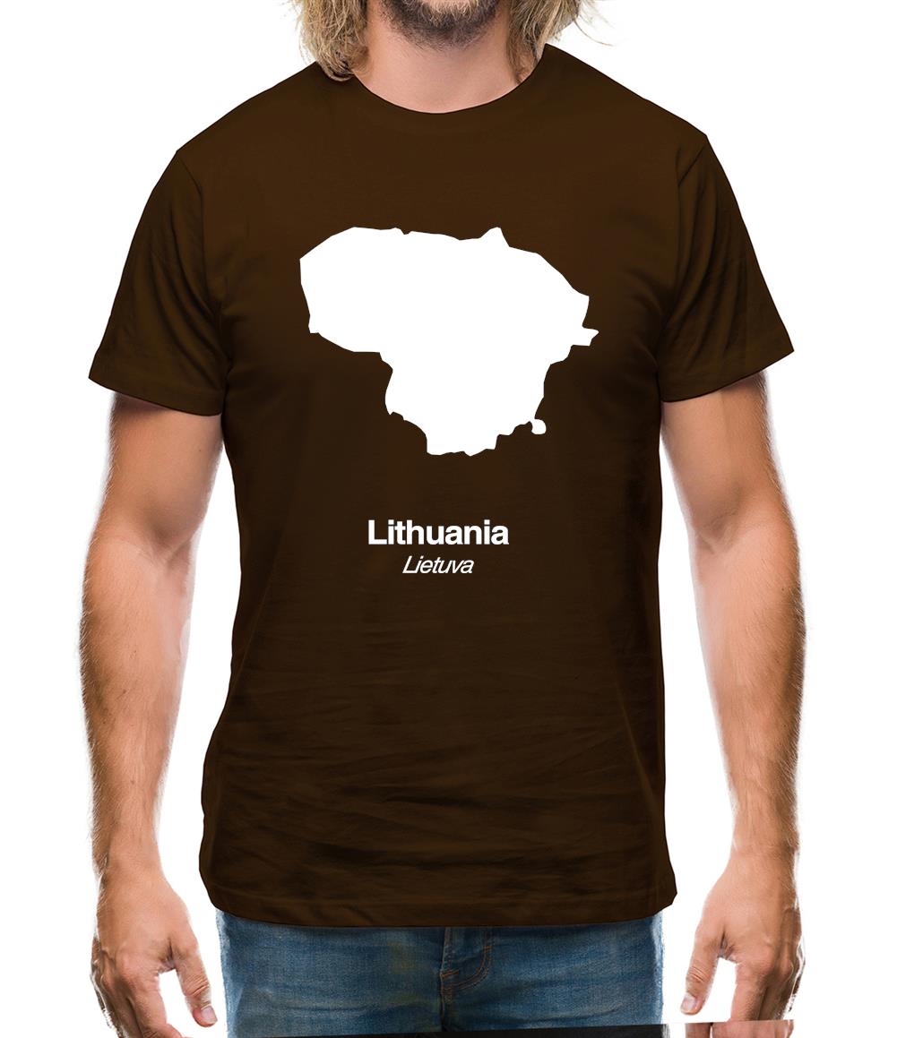 Lithuania Silhouette Mens T-Shirt