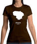 Lithuania Silhouette Womens T-Shirt