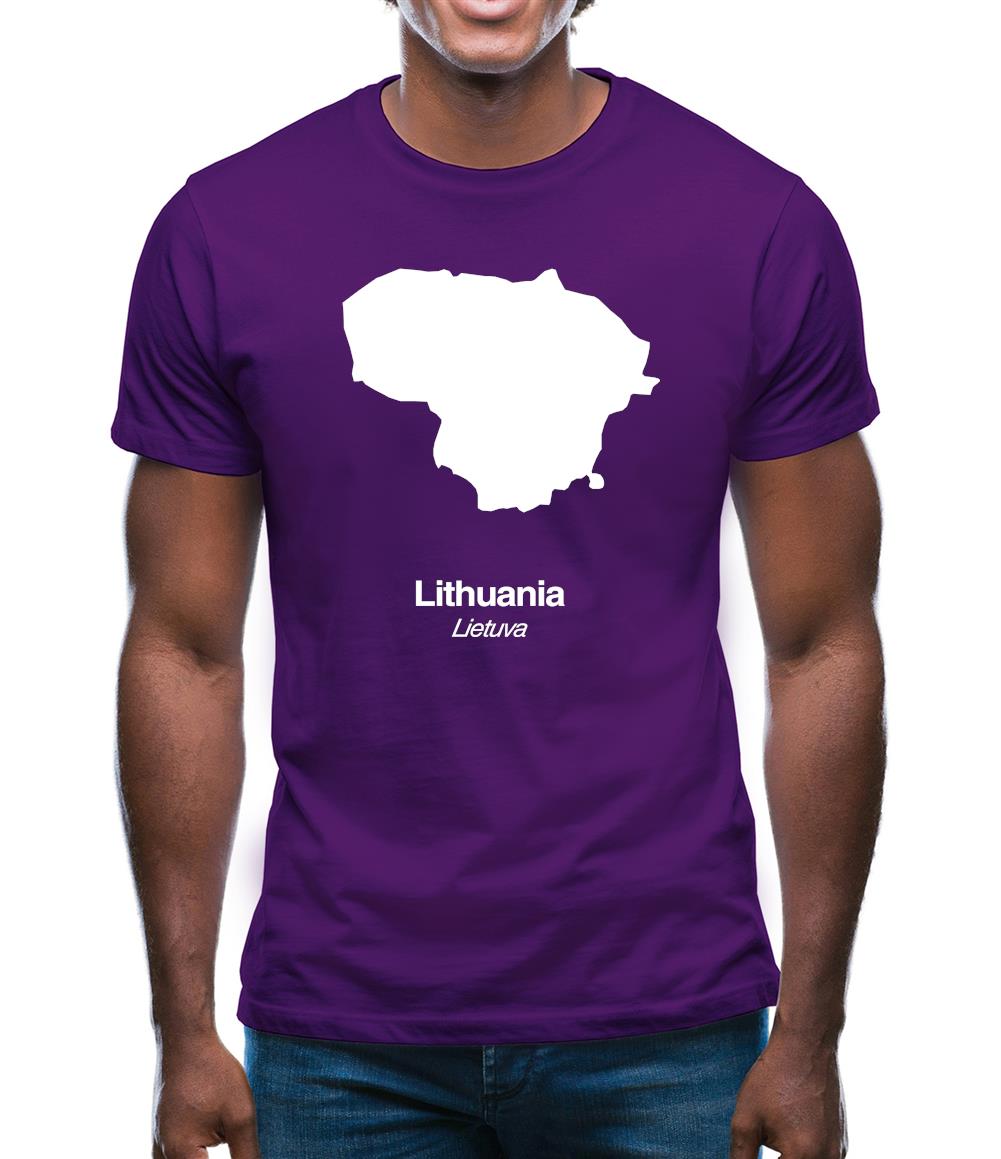 Lithuania Silhouette Mens T-Shirt
