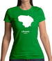 Lithuania Silhouette Womens T-Shirt