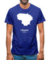 Lithuania Silhouette Mens T-Shirt