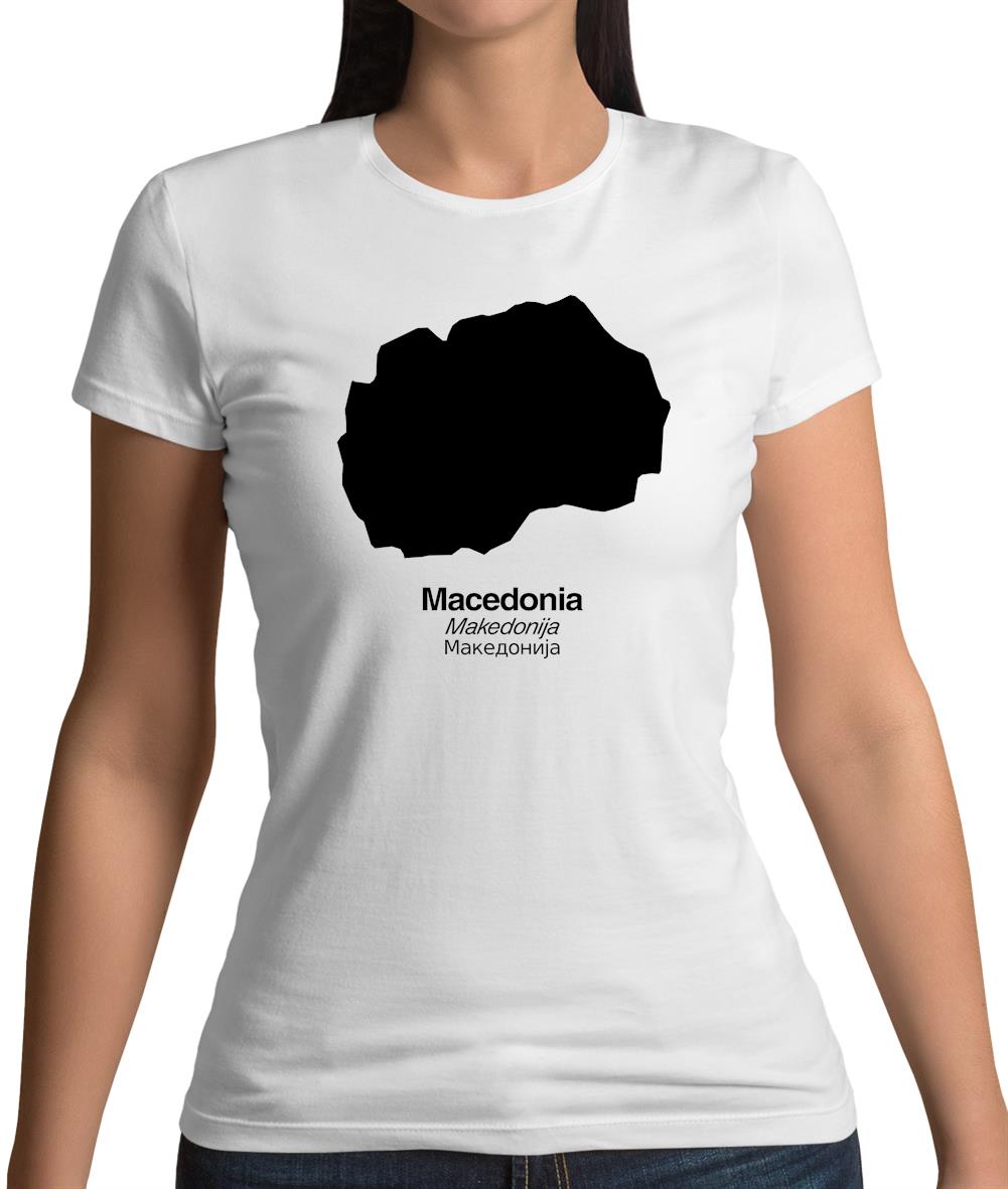 Macedonia Silhouette Womens T-Shirt