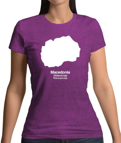 Macedonia Silhouette Womens T-Shirt