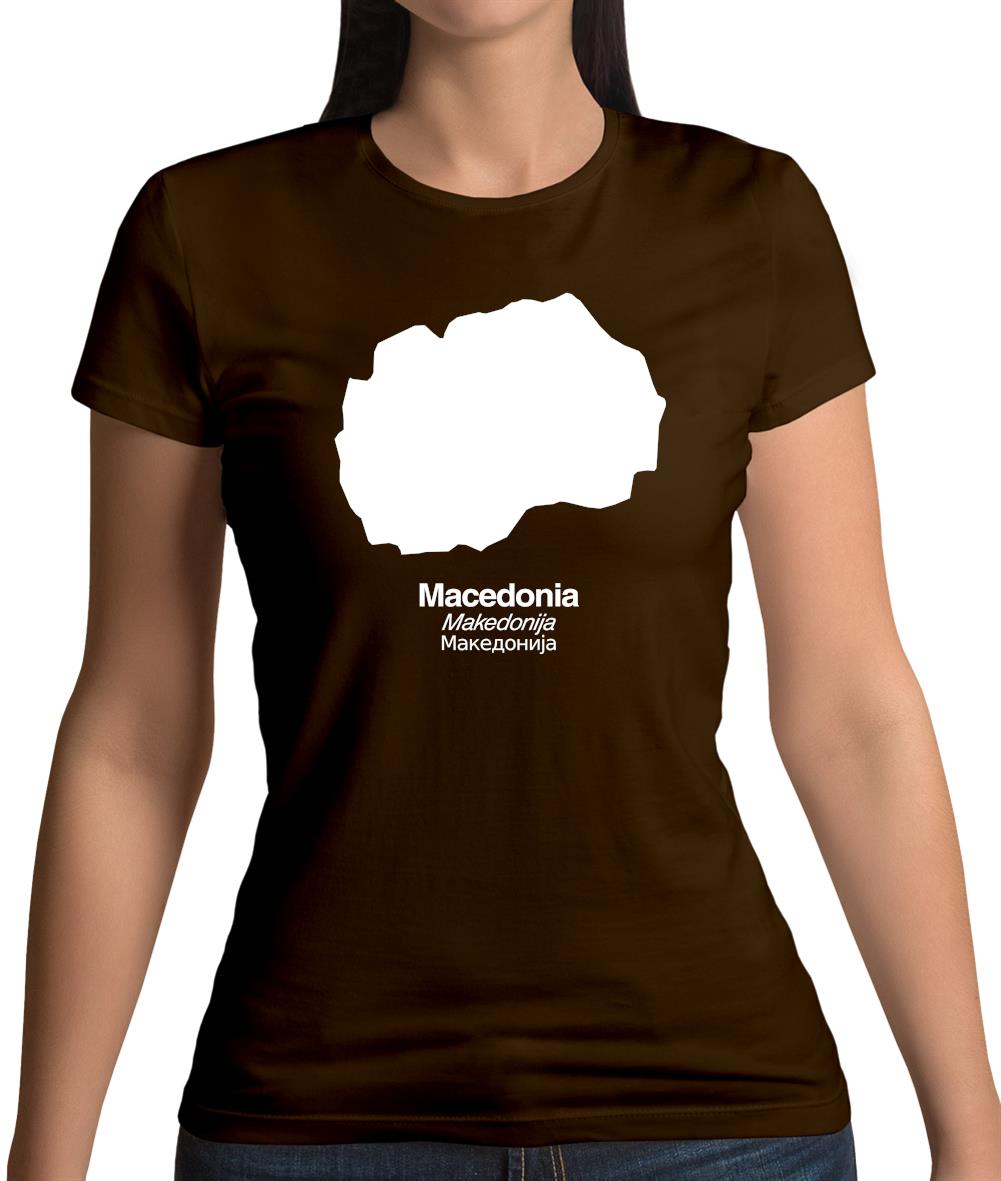 Macedonia Silhouette Womens T-Shirt