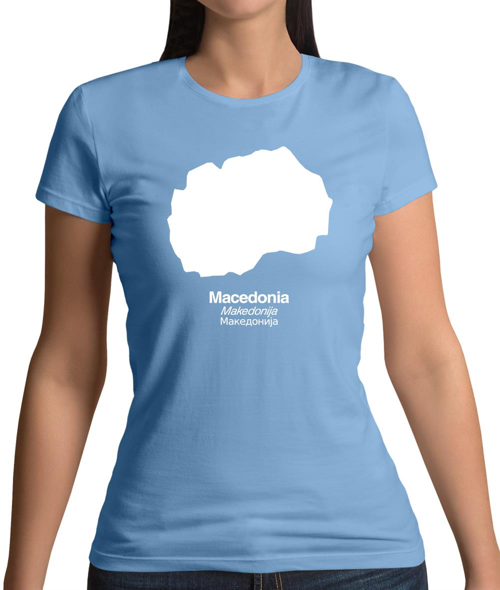 Macedonia Silhouette Womens T-Shirt