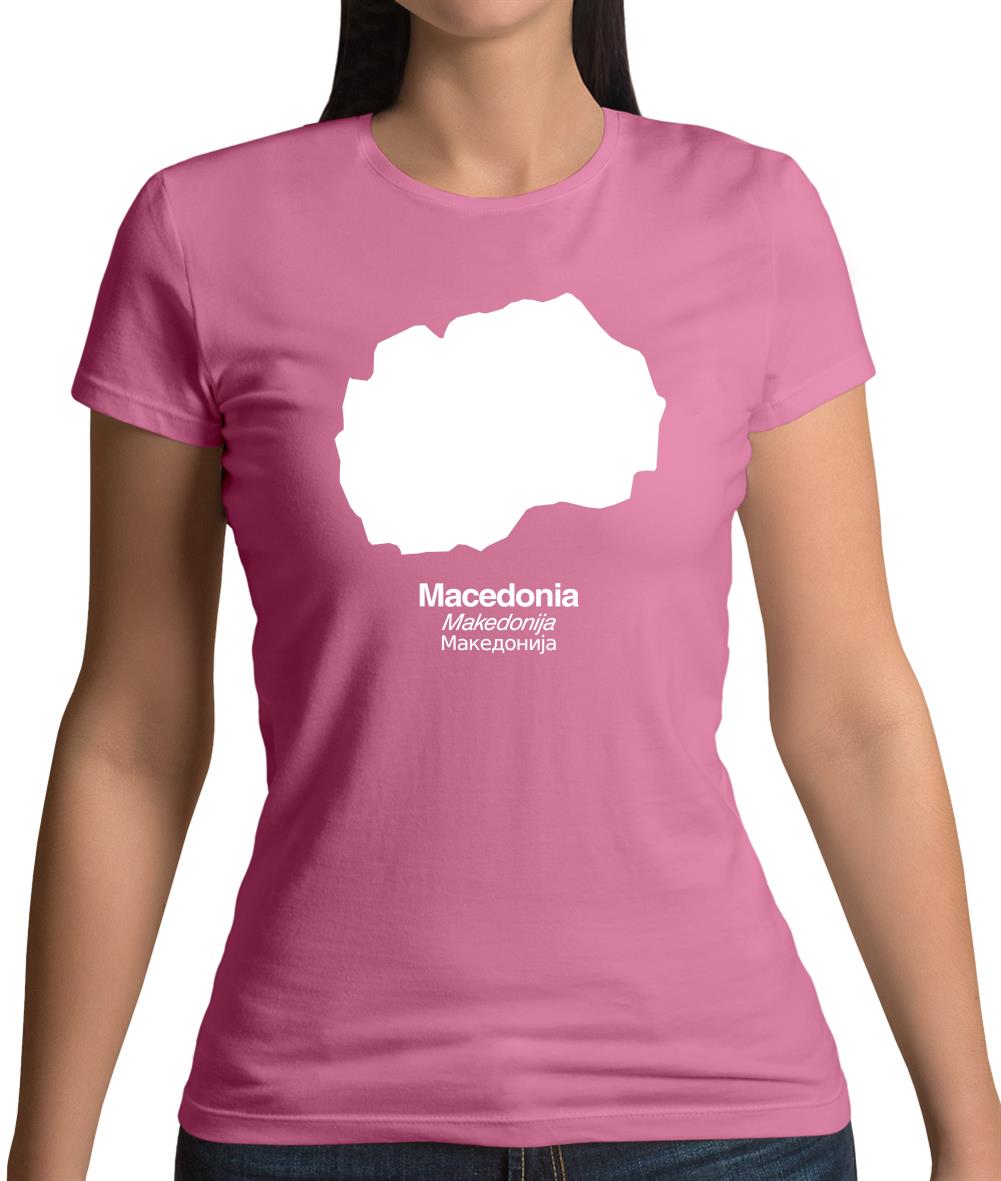Macedonia Silhouette Womens T-Shirt