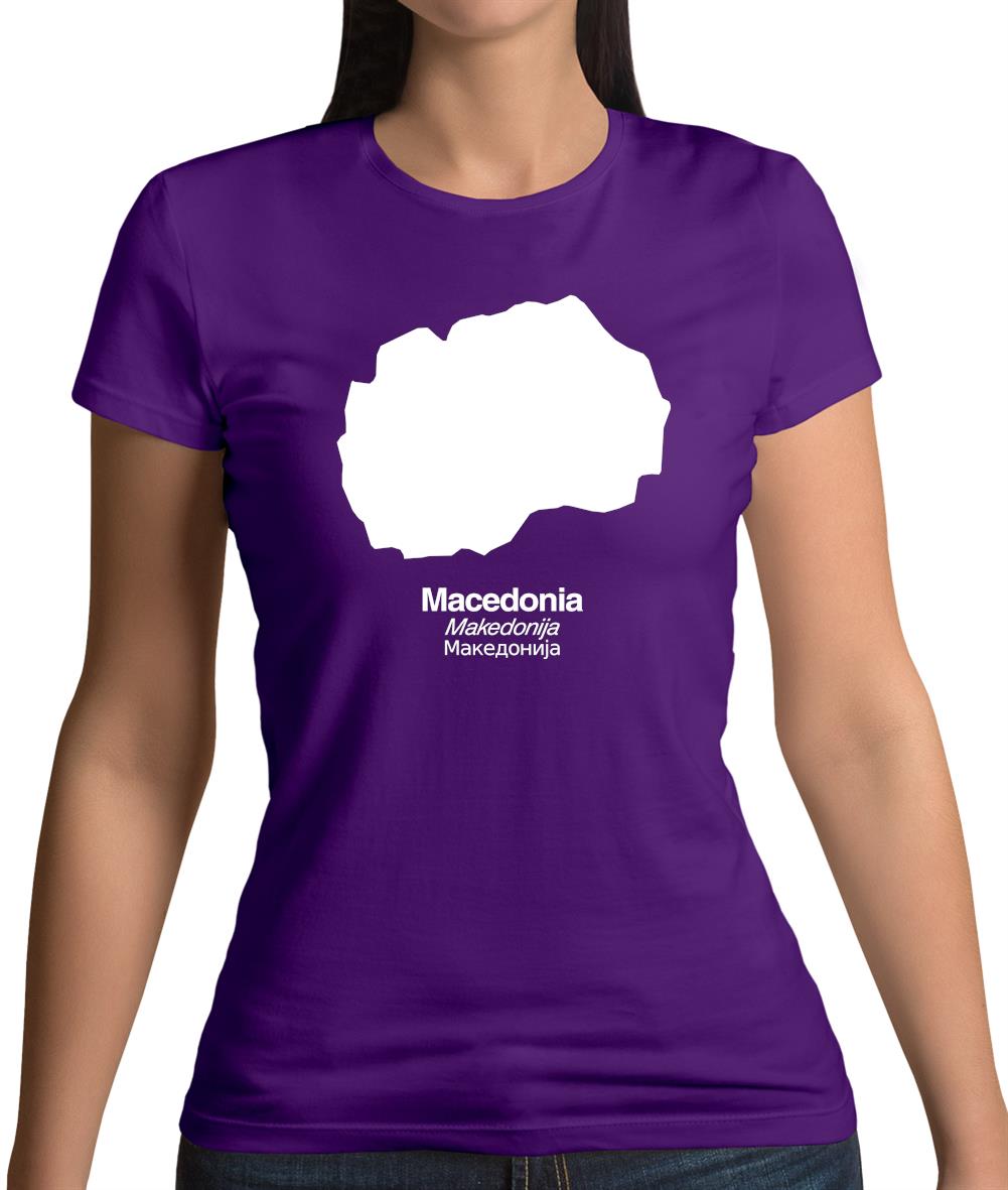 Macedonia Silhouette Womens T-Shirt
