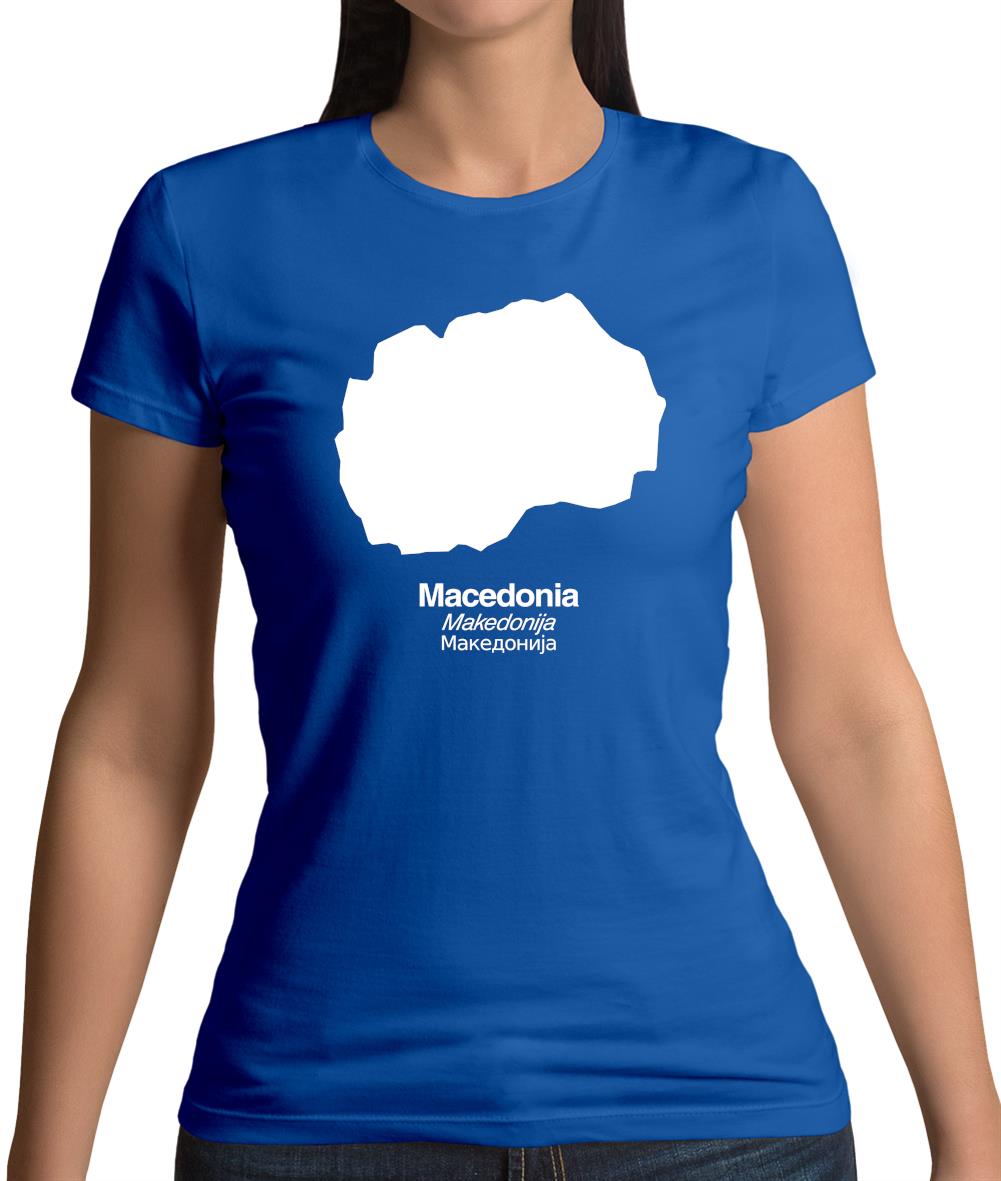 Macedonia Silhouette Womens T-Shirt