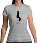 Malawi Silhouette Womens T-Shirt