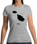 Malta Silhouette Womens T-Shirt