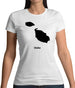 Malta Silhouette Womens T-Shirt