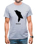 Moldova Silhouette Mens T-Shirt