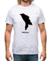 Moldova Silhouette Mens T-Shirt