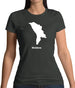 Moldova Silhouette Womens T-Shirt