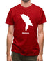 Moldova Silhouette Mens T-Shirt