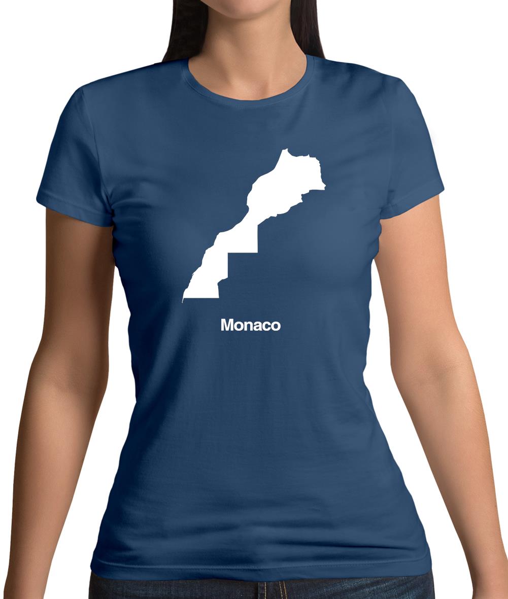 Monaco Silhouette Womens T-Shirt