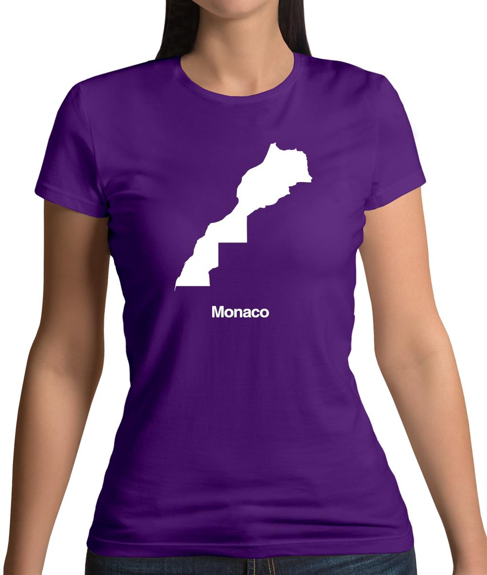 Monaco Silhouette Womens T-Shirt