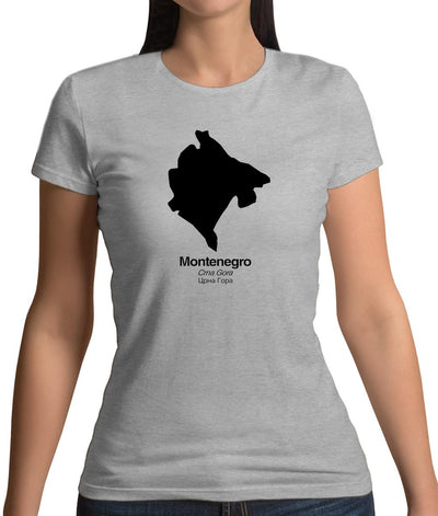 Montenegro Silhouette Womens T-Shirt
