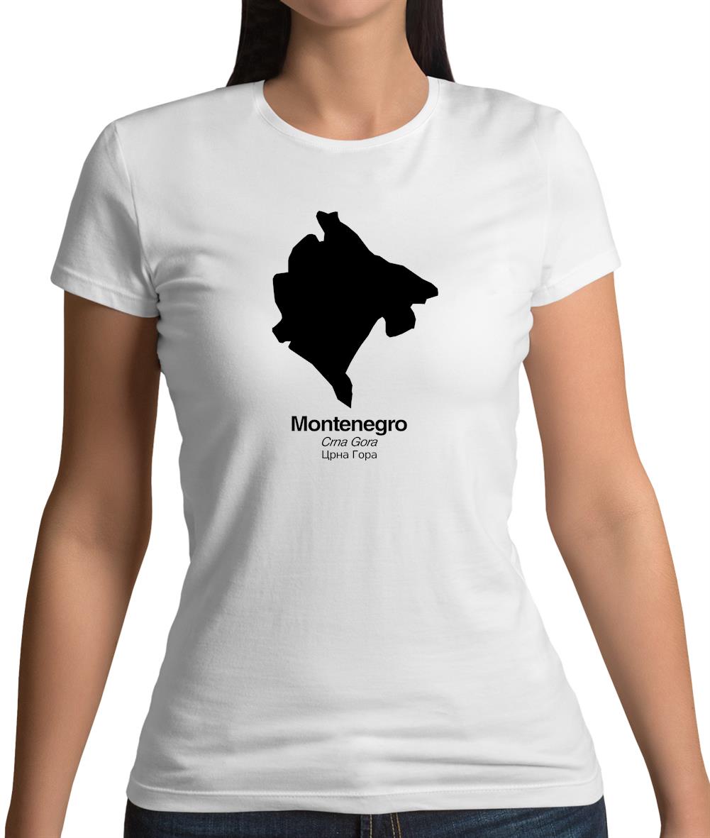 Montenegro Silhouette Womens T-Shirt