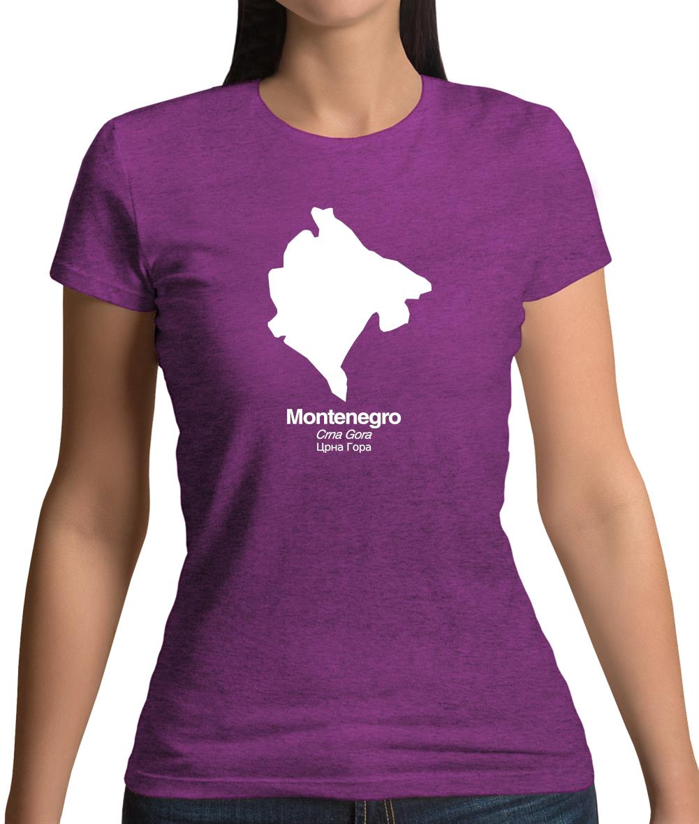 Montenegro Silhouette Womens T-Shirt