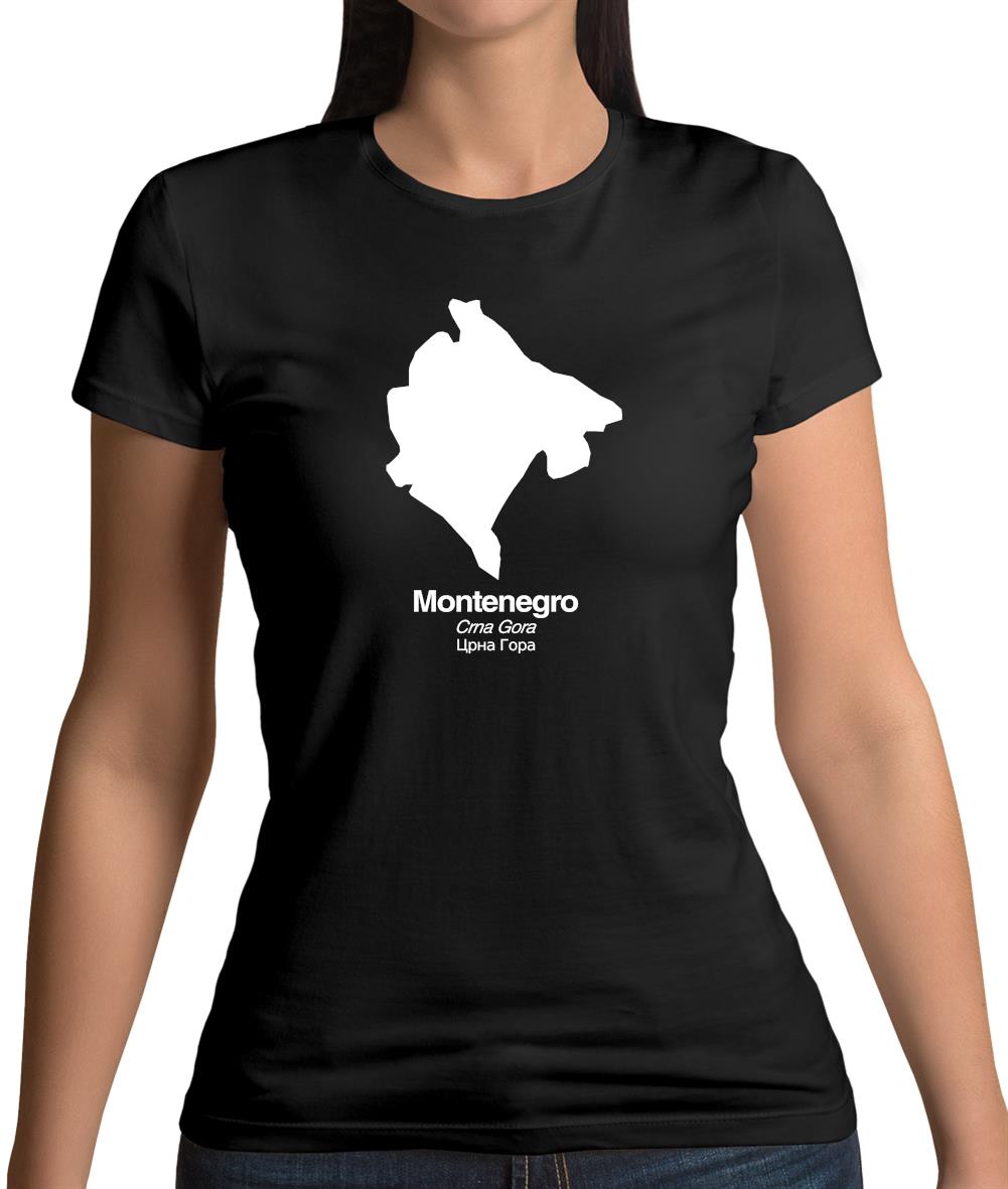 Montenegro Silhouette Womens T-Shirt