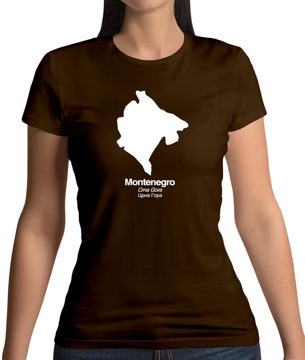 Montenegro Silhouette Womens T-Shirt