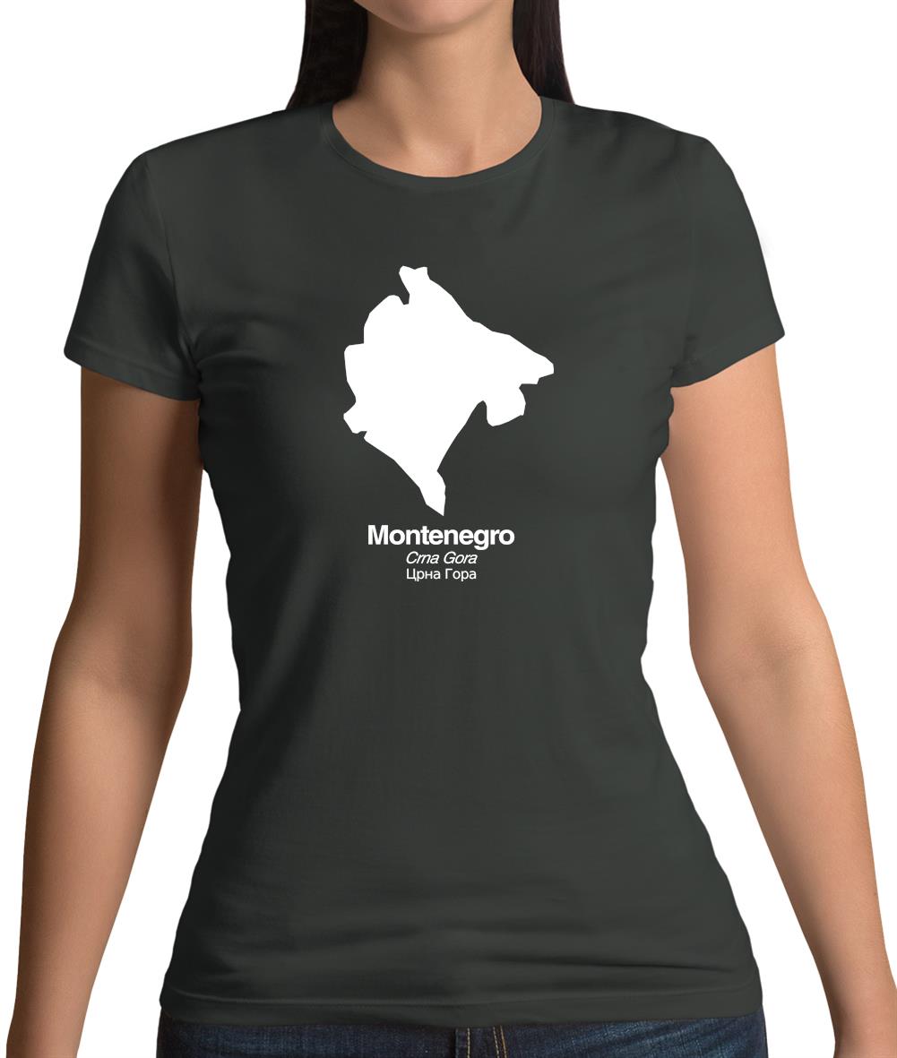 Montenegro Silhouette Womens T-Shirt
