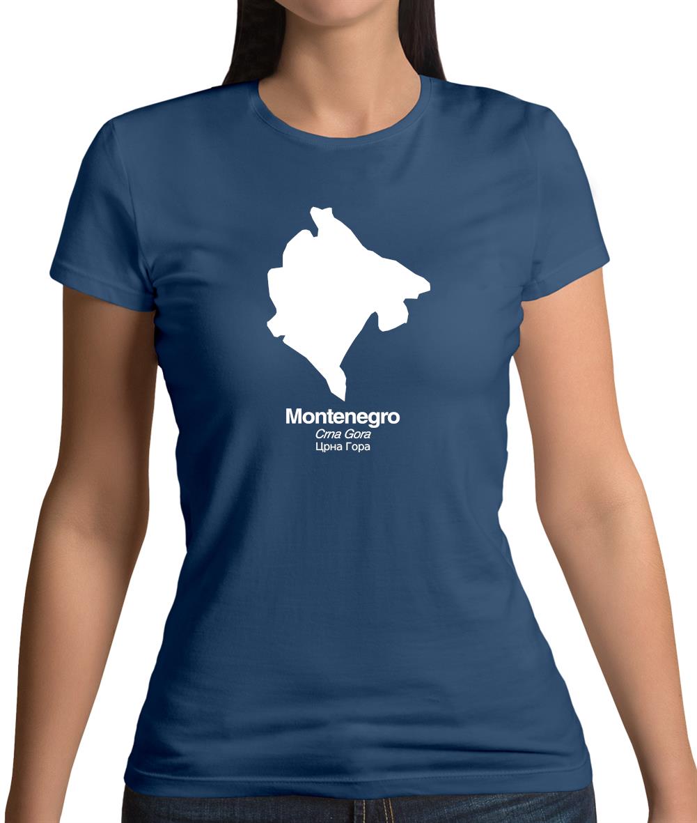 Montenegro Silhouette Womens T-Shirt