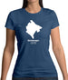 Montenegro Silhouette Womens T-Shirt