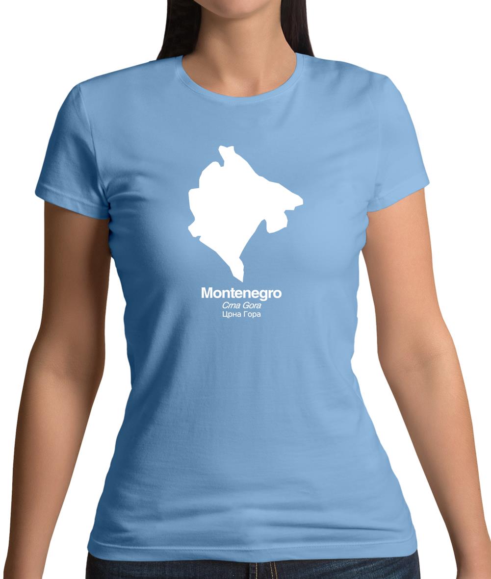Montenegro Silhouette Womens T-Shirt